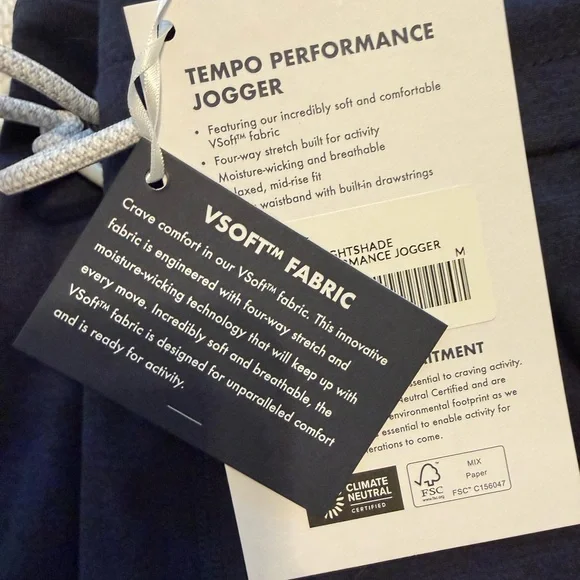Rhoback Tempo Performance Jogger in Navy NWT - Picture 4 of 7